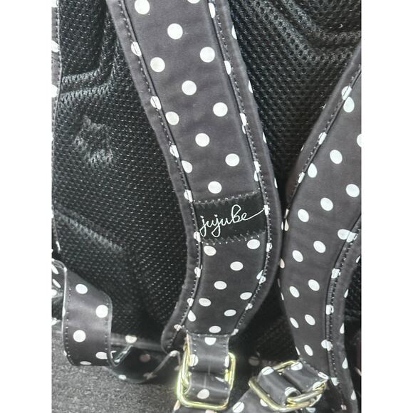 USED JuJuBe Legacy Collection Be Right Back BRB Diaper Bag Backpack Polka Dot - Picture 4 of 13
